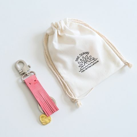 【残り1点】FRINGE KEY HOLDER（pink）