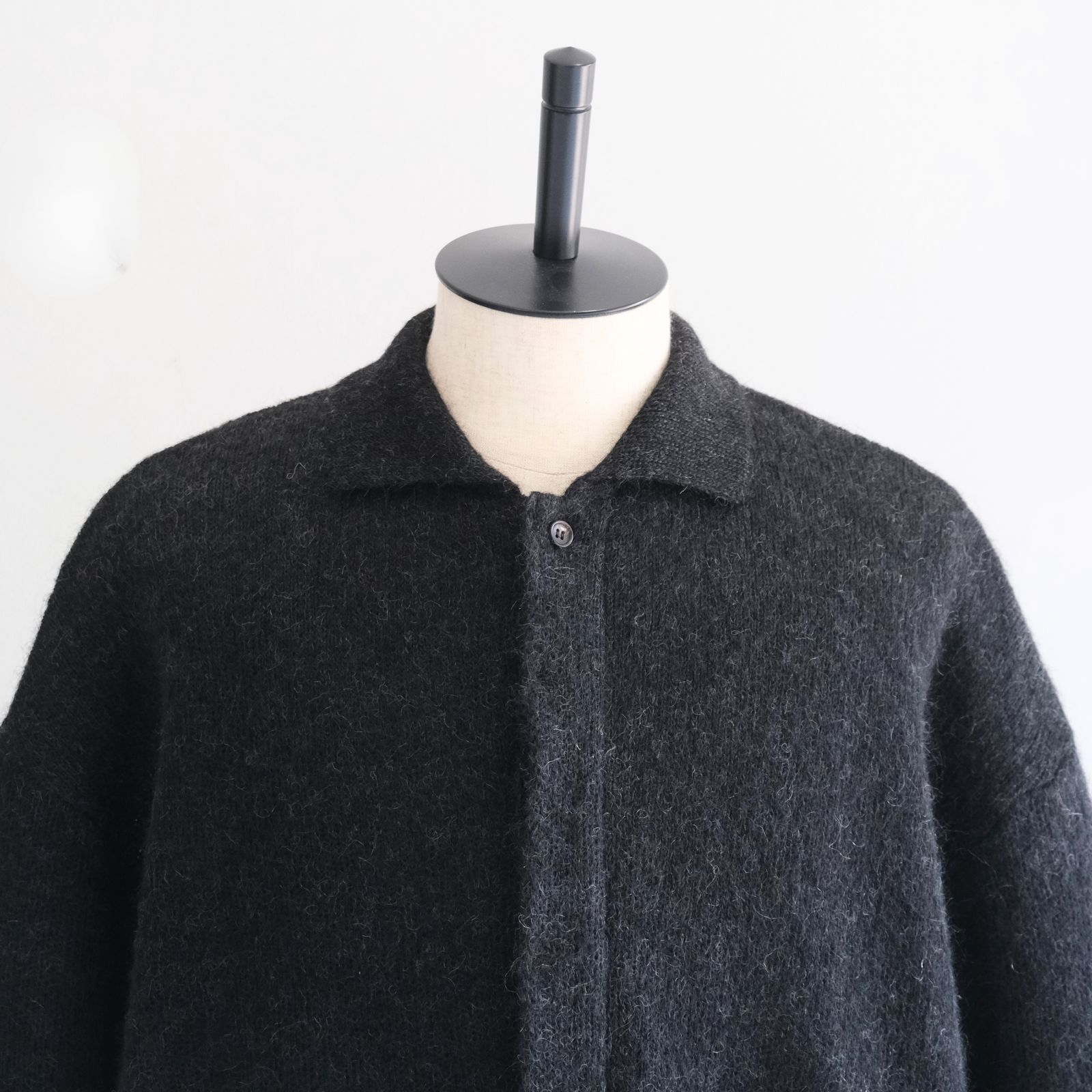 【残り1点】Kid Mohair Knit Shirts（Black）