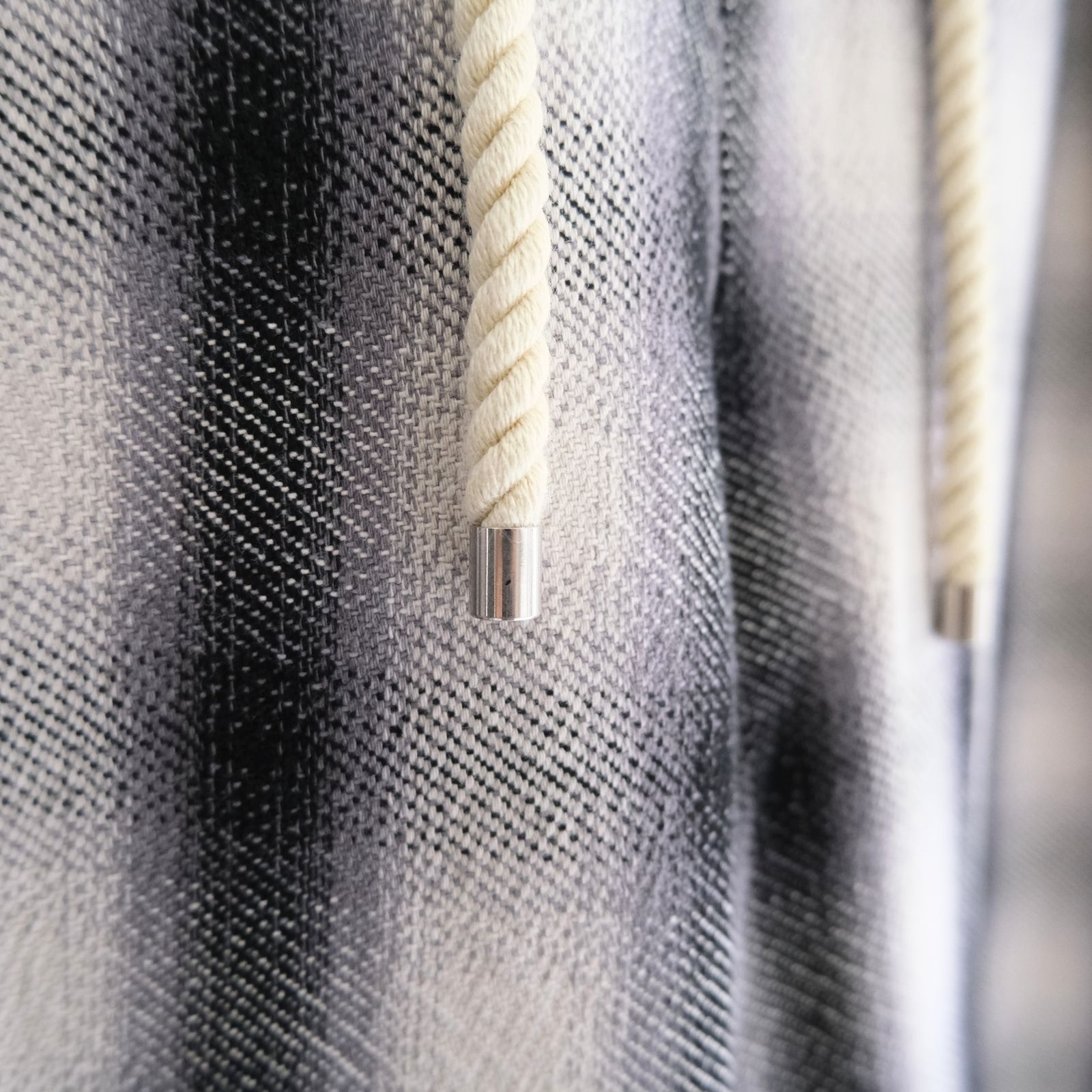 【残り1点】HEAVY FLANNEL CROPPED BAGGY（OFF WHITE×BLACK）