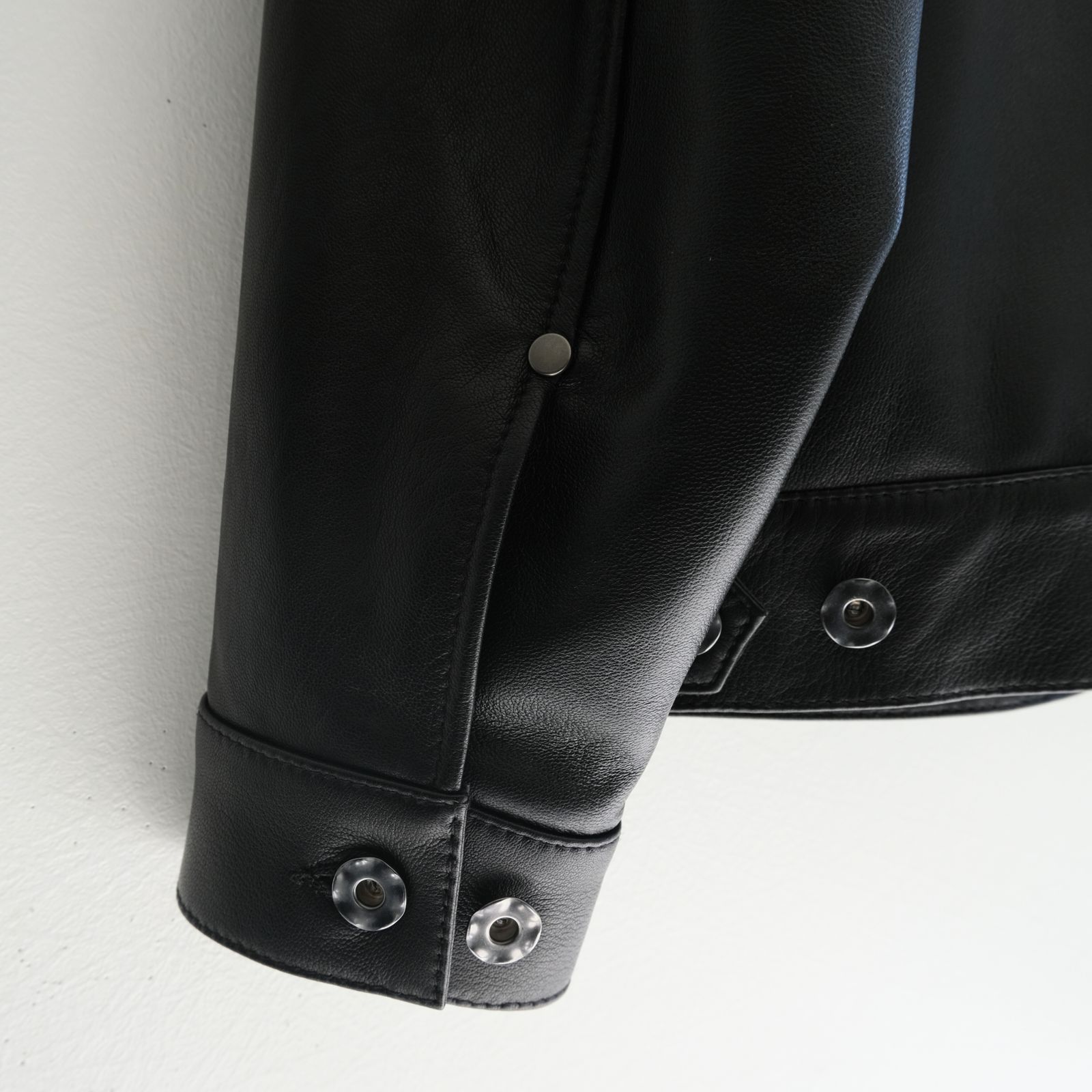 TRUCKER JACKET / ジャケット / レザージャケット / トラッカージャケット / SHEEP SKIN / 羊革 / BLACK