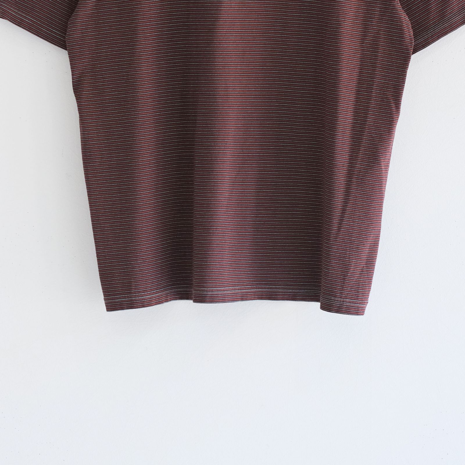 NEW BASIC GARMENT DYED BORDER T-SHIRT / Tシャツ / BROWN×BLUE