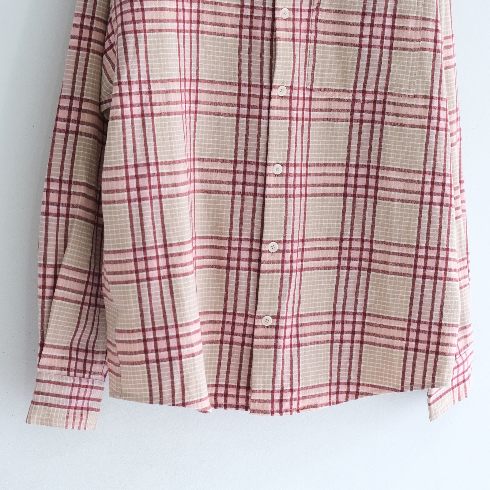 PLANE SHIRT / プレーンシャツ（FLORA CHECK HANDLOOM）