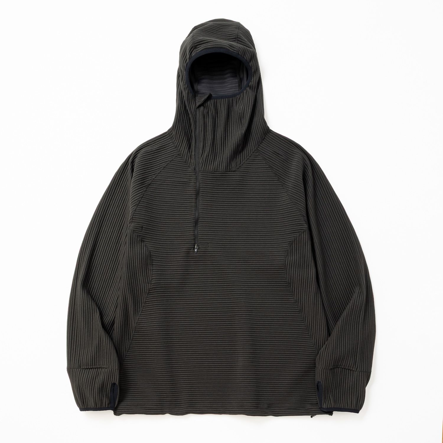 【入荷時期：2026年7月頃】Uneven Anonymous Balaclava Hoodie / アンイーヴン アノニマス バラクラバ フーディー（OFF BLACK）