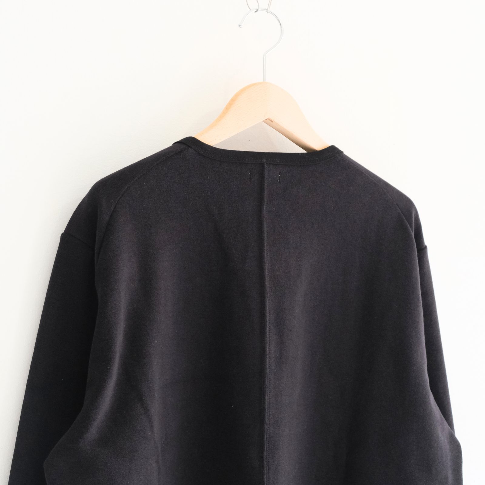 Organic cotton pile - Wim / ヘンリーネック / ロンT / Mat black