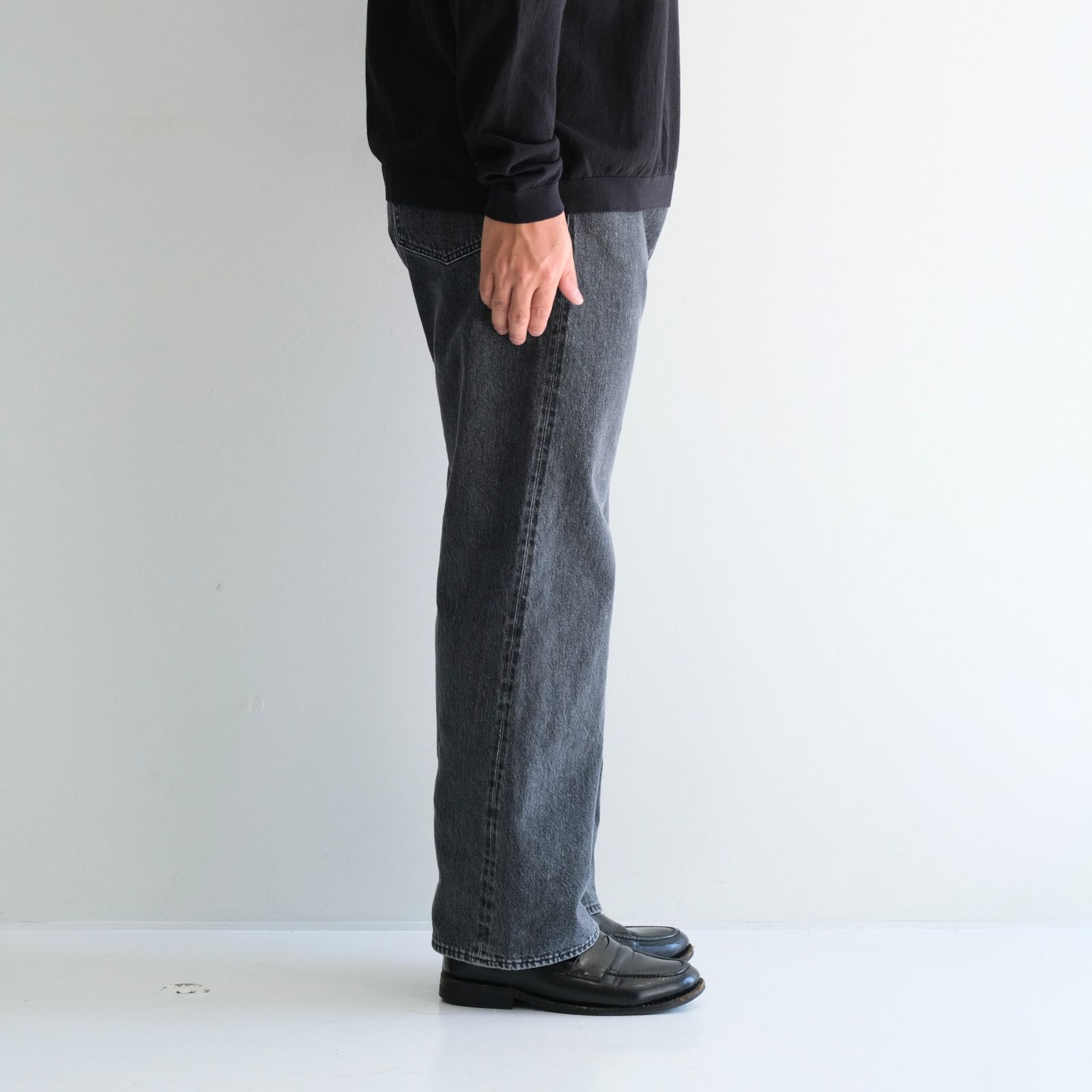 【ULTERIOR アルテリア】デニム 5P パンツ ULTERIOR アルテリア】 WASHED SELVEDGE BLACK DENIM 5P PANTS