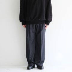 Narrow Stripe Tapered Slacks / ナロー ストライプ テーパード スラックス（HEATHER CHARCOAL）