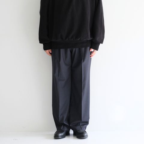Narrow Stripe Tapered Slacks / ナロー ストライプ テーパード スラックス（HEATHER CHARCOAL）
