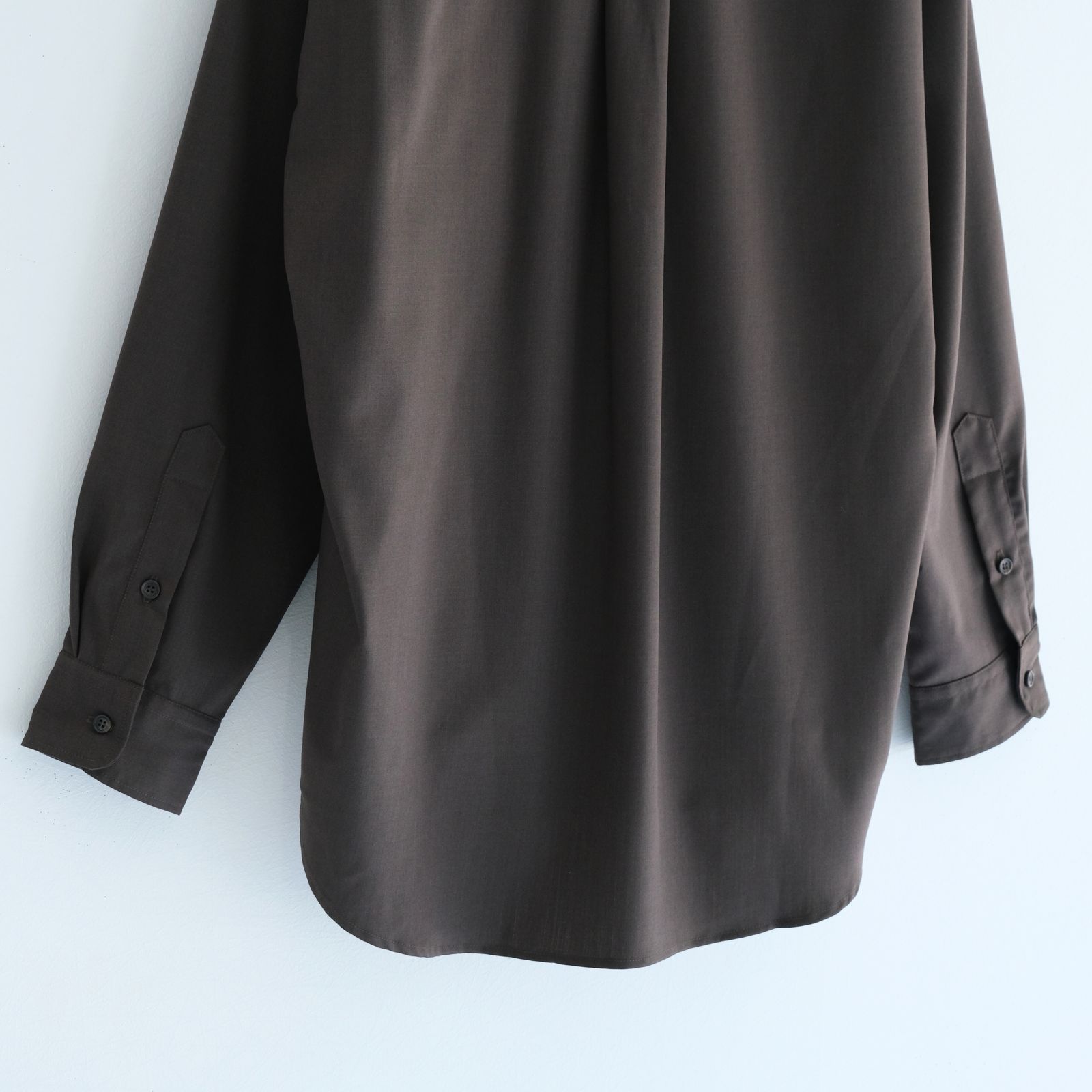 WOOL-POLY STANDARD SHIRT / シャツ / BROWN
