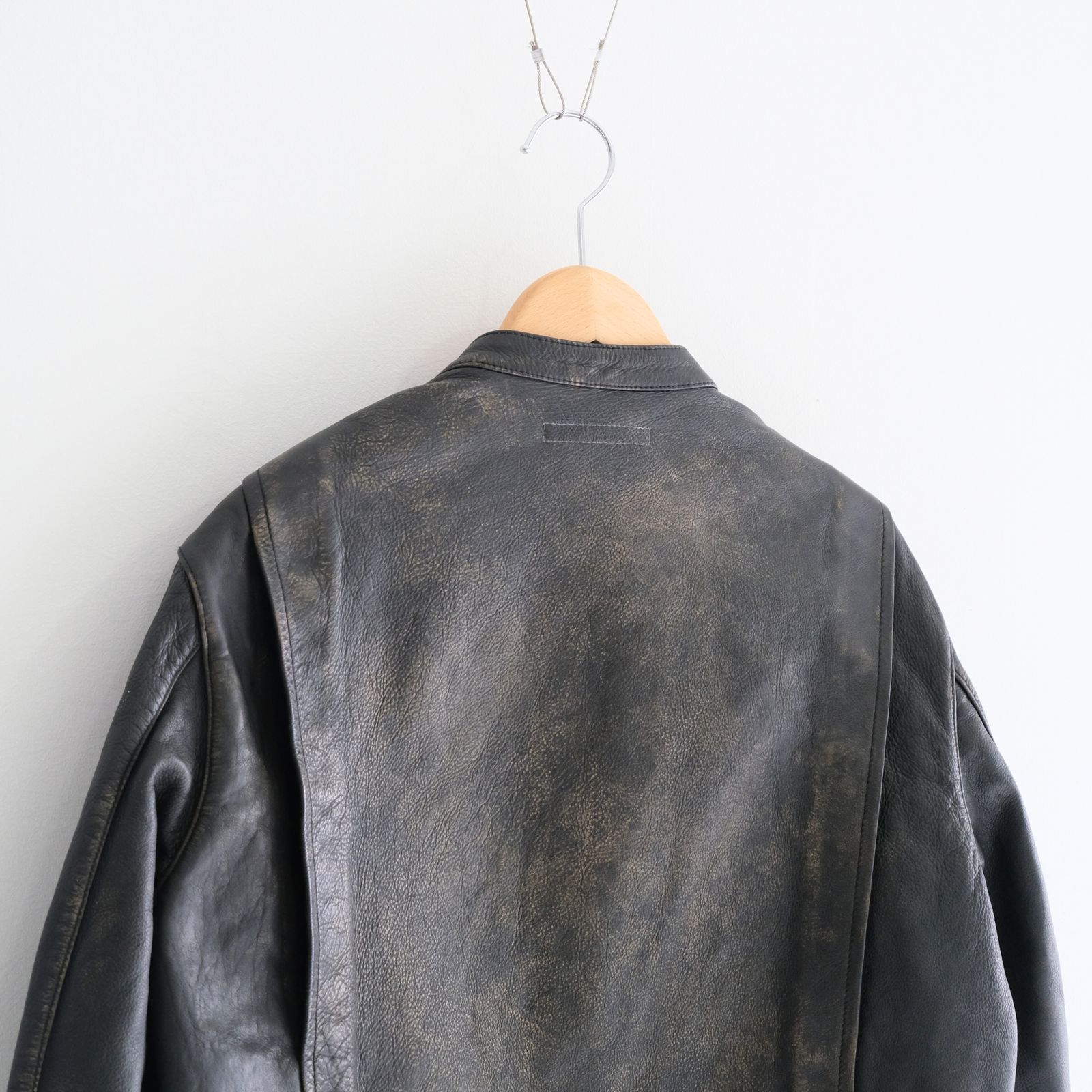 LEATHER RIDERS JACKET ‐Cow Heavy Vintage finish‐ / ジャケット / レザージャケット /  ライダースジャケット / Cow leather / 牛革 / Black