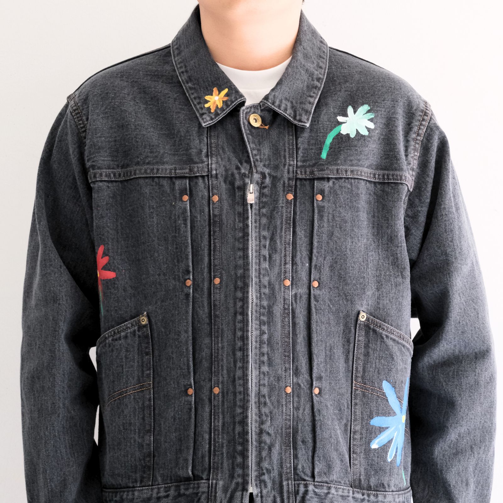 "ROEBUCK" Type-50s Hand Painted Jacket feat. MIO YAMAMOTO / 「ROEBUCK」タイプ50s ハンドペイントジャケット feat. ミオ ヤマモト（BLACK）