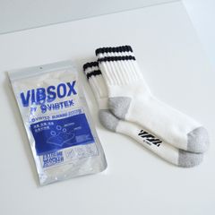 is-ness x VIBSOX / ソックス / 抗菌素材 / WHITE x NAVY