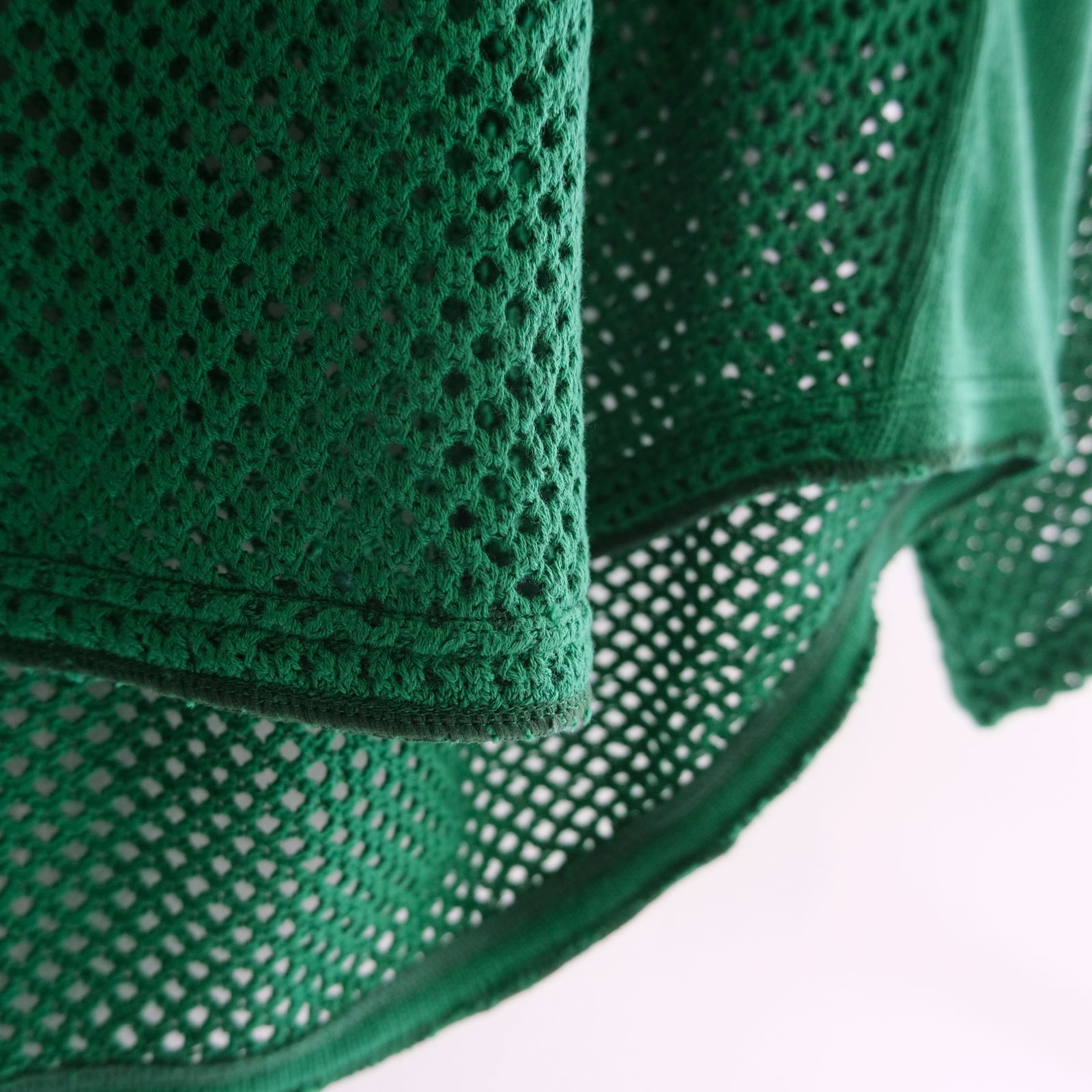 PRINTED FOOTBALL KNIT TEE - Mesh crochet - / フットボール / ニット / ロンT / ロングスリーブTシャツ / Green