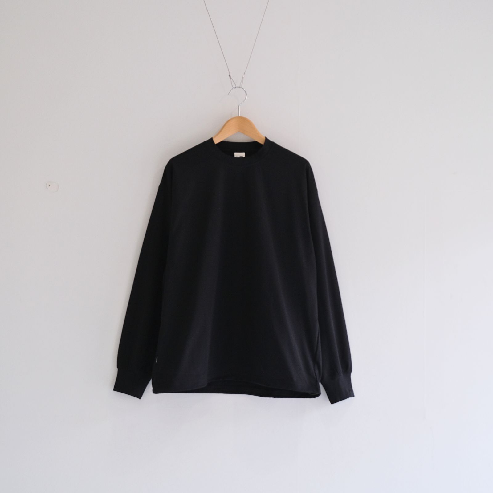 DRY DRAW CORD LONG SLEEVE T-SHIRTS / ロングスリーブTシャツ / UPF50＋ / 紫外線カット / BLACK