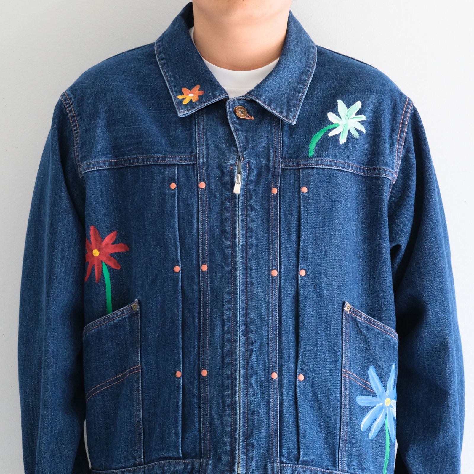 "ROEBUCK" Type-50s Hand Painted Jacket feat. MIO YAMAMOTO / 「ROEBUCK」タイプ50s ハンドペイントジャケット feat. ミオ ヤマモト（BLUE）