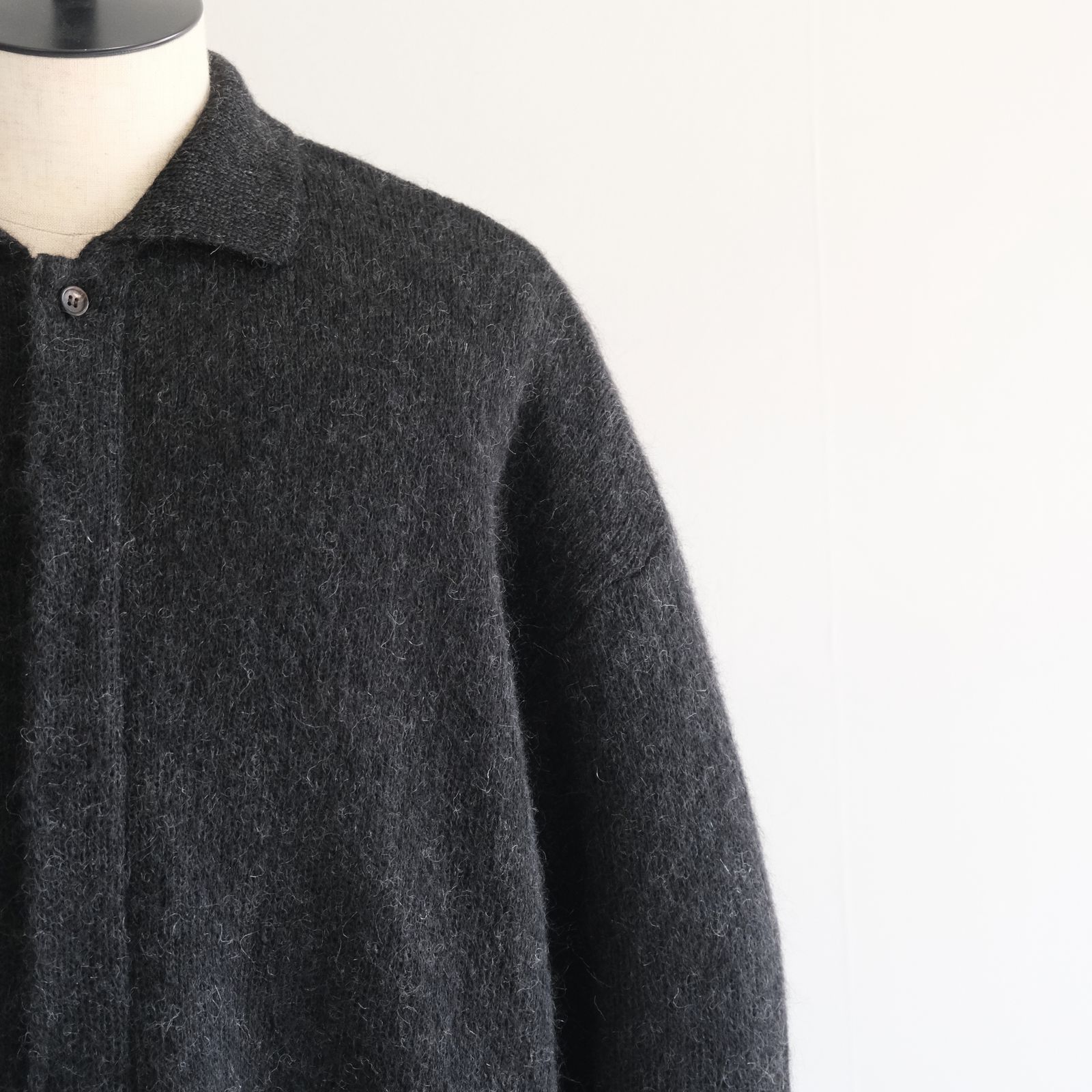 【残り1点】Kid Mohair Knit Shirts（Black）