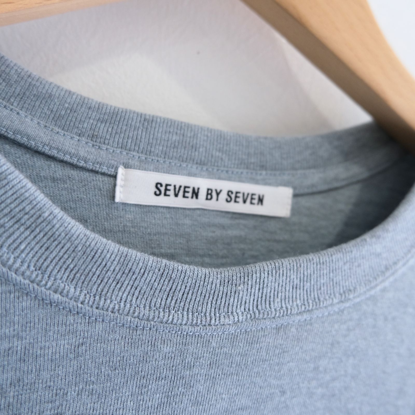 WRAP AROUND POCKET TEE L/S - Raffy plainstitch - / ロンT / ロングスリーブTシャツ / ラフィー / Blue