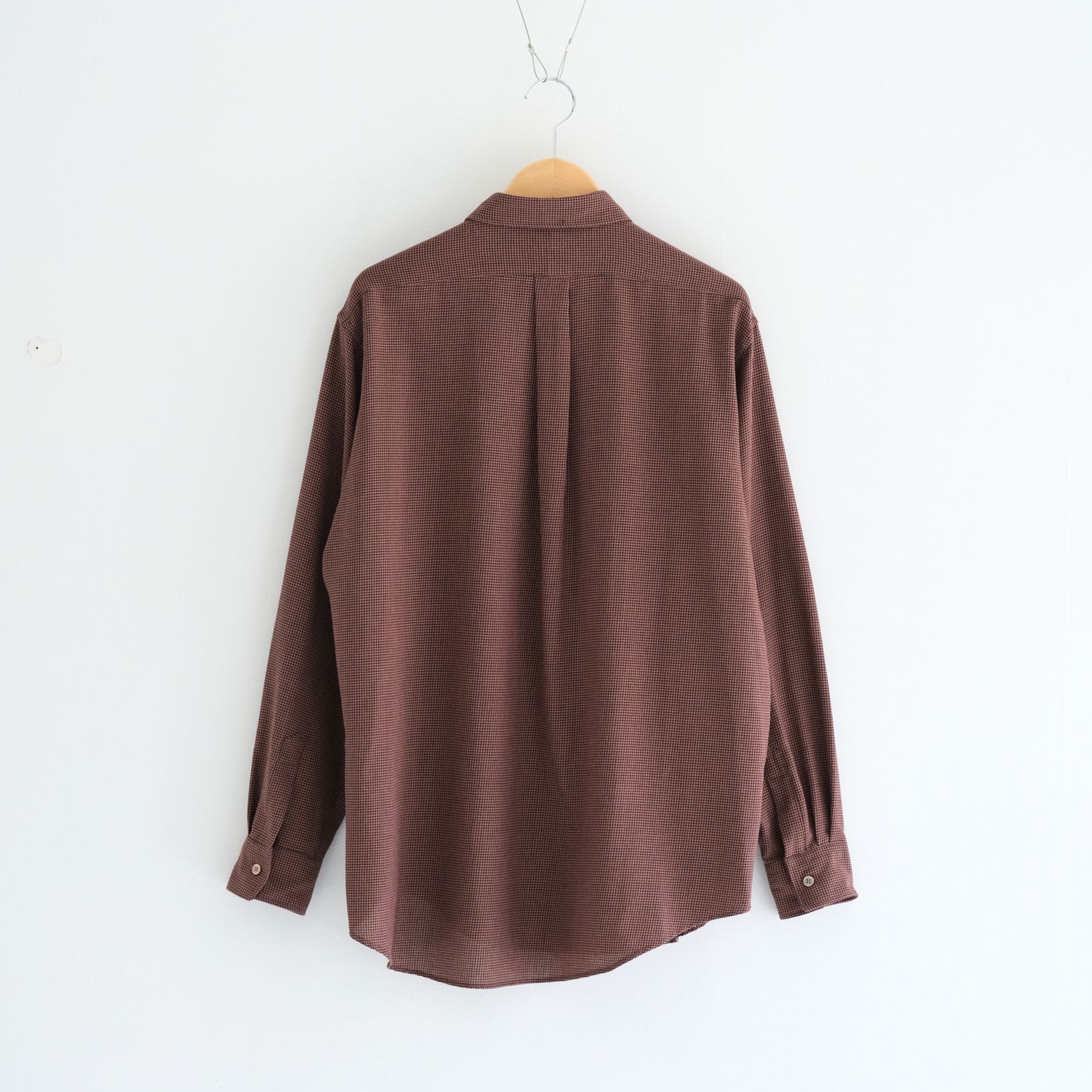RAYON LINEN CHECK SHIRT / シャツ / チェック / BROWN・BLACK