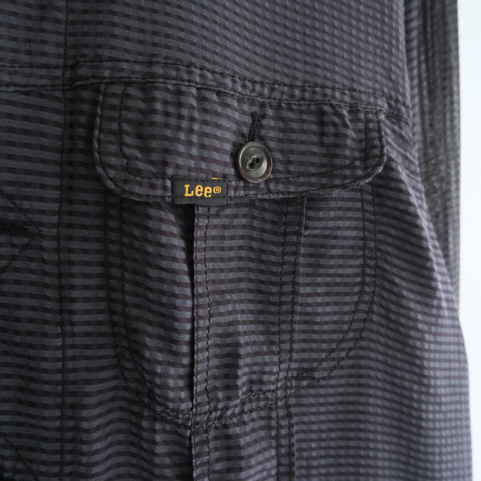 Lee / SEVEN BY SEVEN / SHEER COWBOY JACKET ‐Gingham Check Indian fabric‐ （Navy）