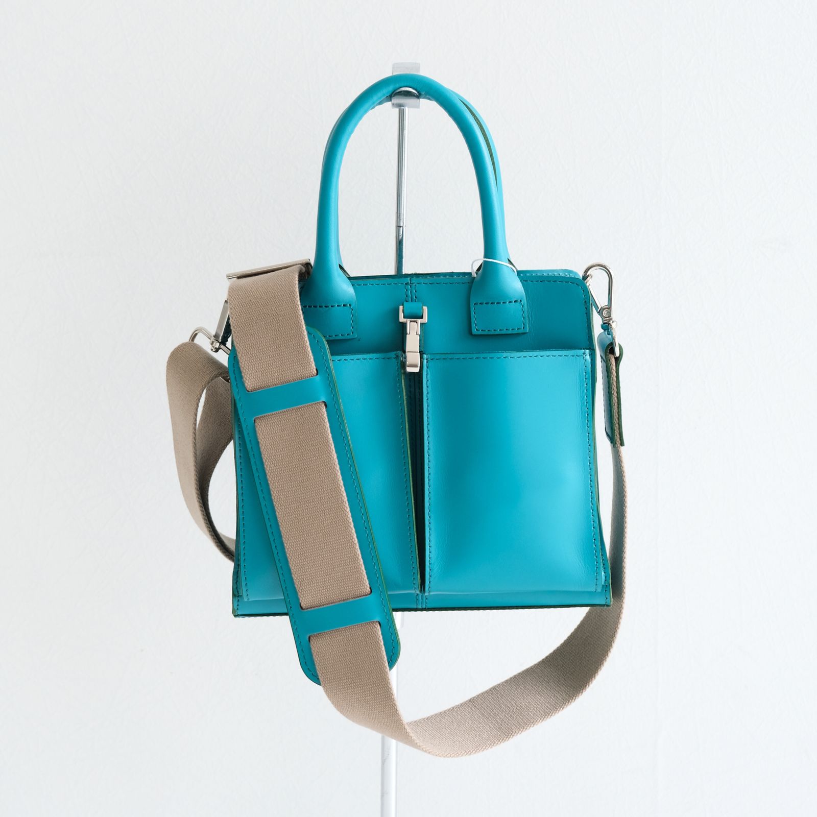 P.RECTANGLE LEATHER HELMET BAG PLAY / ヘルメットバッグ / EMERALD