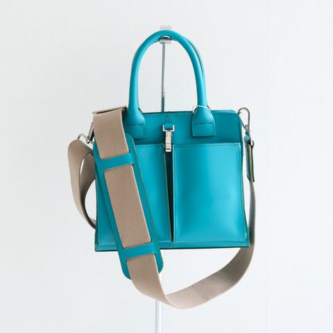 P.RECTANGLE LEATHER HELMET BAG PLAY / ヘルメットバッグ / EMERALD