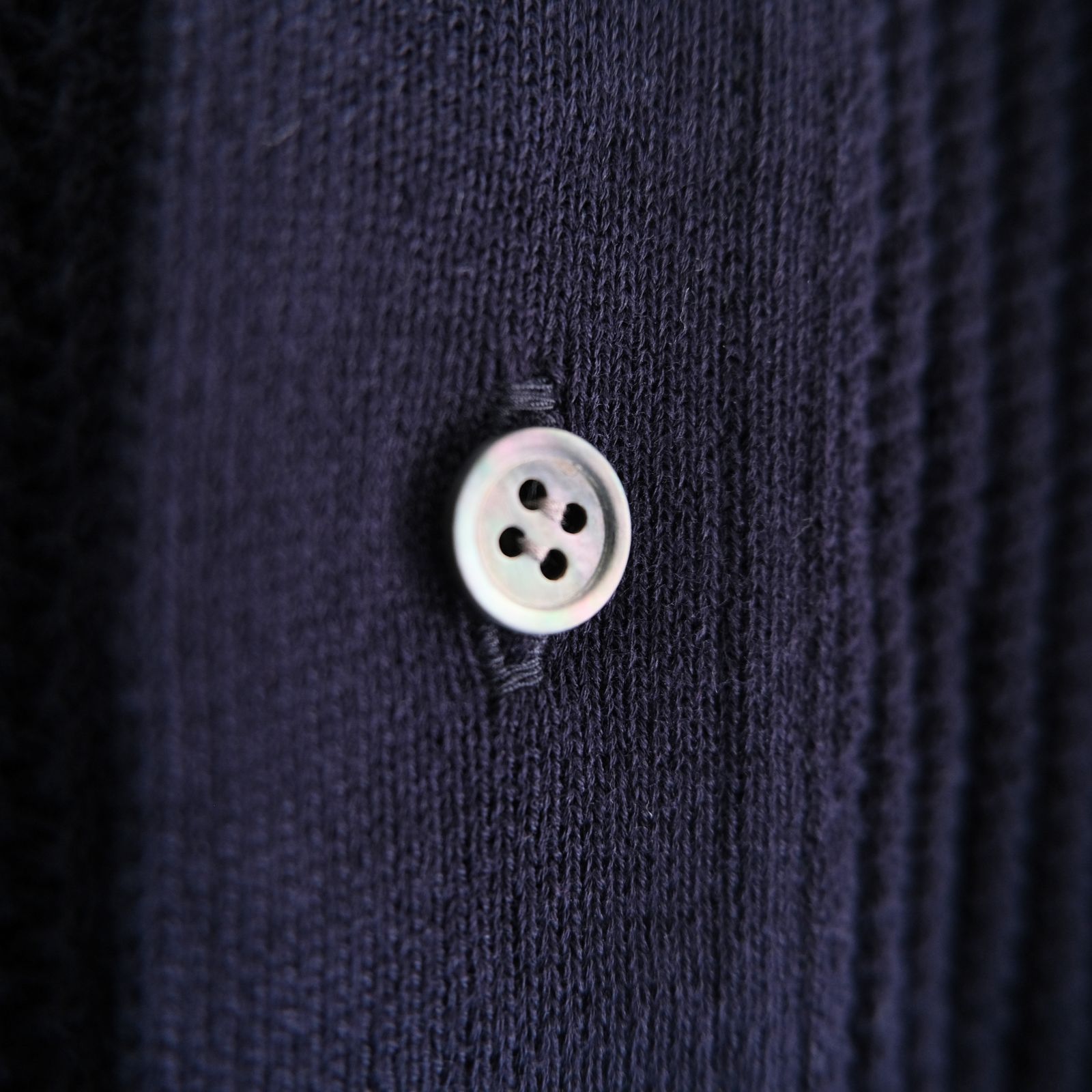 COTTON SUKASHI KNIT S/T / （NAVY）