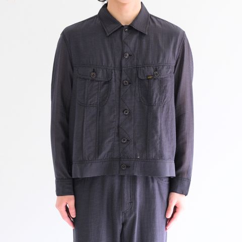 Lee / SEVEN BY SEVEN / SHEER COWBOY JACKET ‐Gingham Check Indian fabric‐ （Navy）
