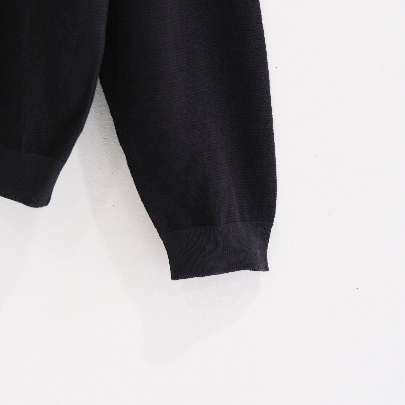 TWISTED COTTON KNIT PULLOVER / ニット / コットン / BLACK
