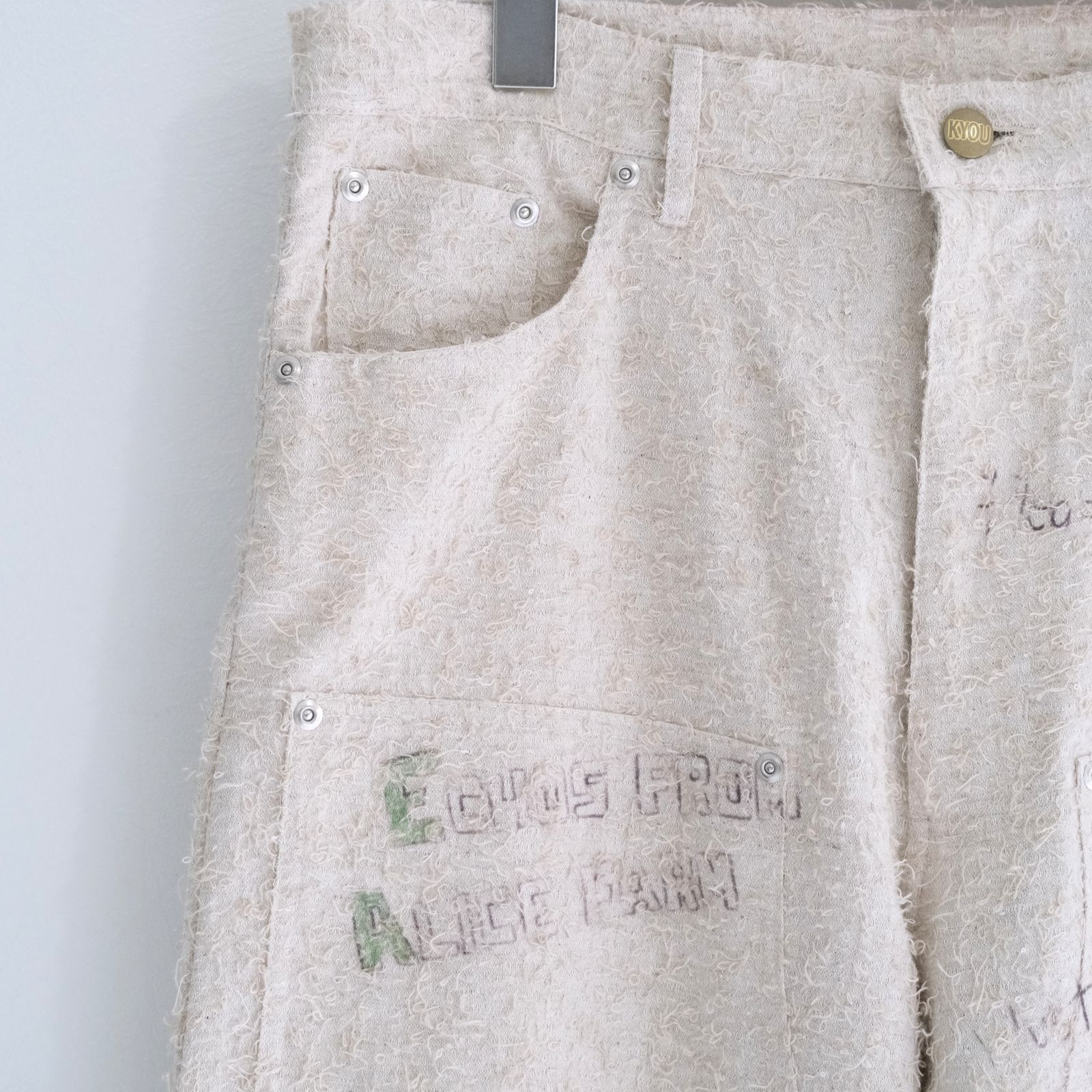 "ALICE" GRAPHIC DOUBLE KNEE WORKPANTS / パンツ / ダブルニー / ワークパンツ / IVORY