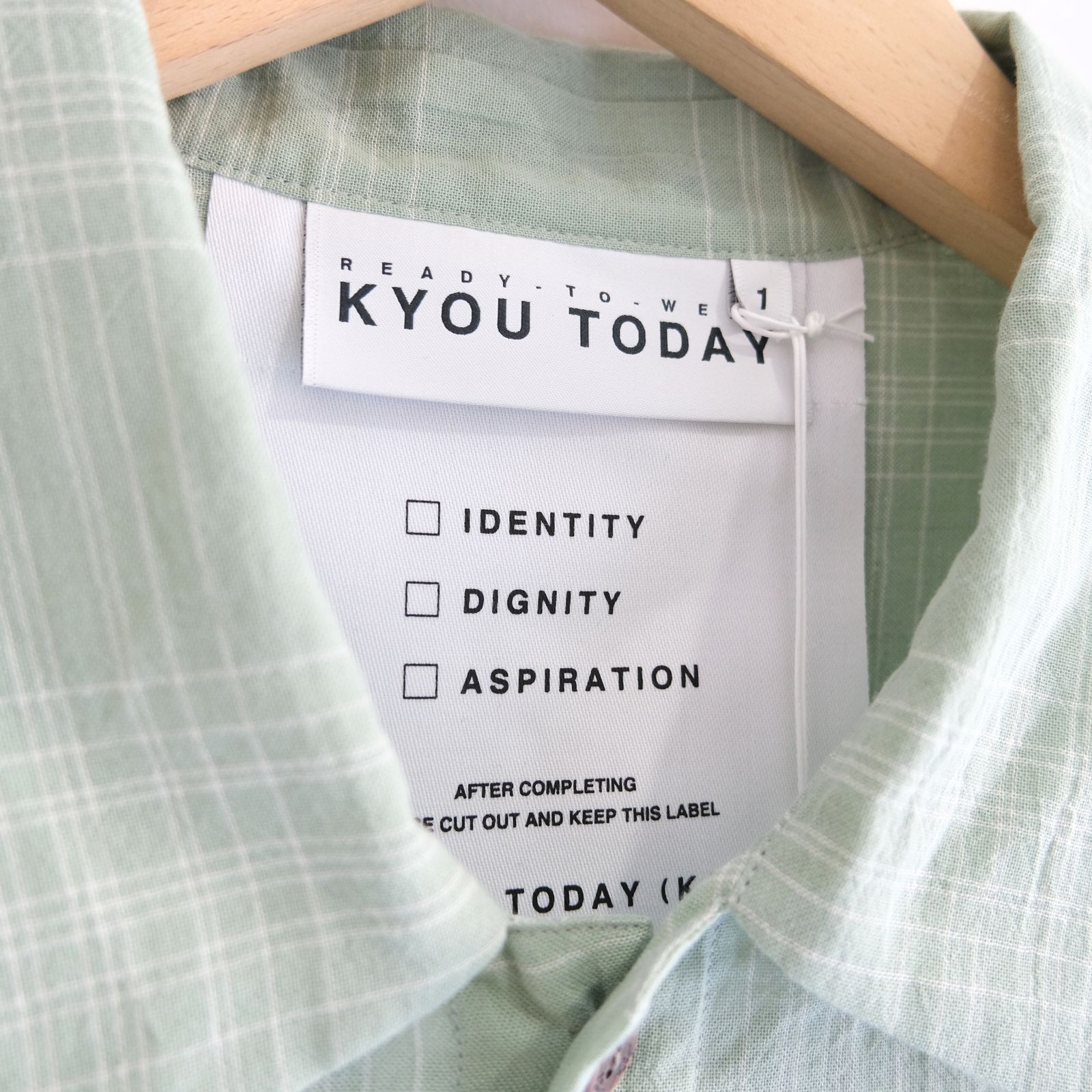 "MERCED" Sheer Through Shirt （MINT）