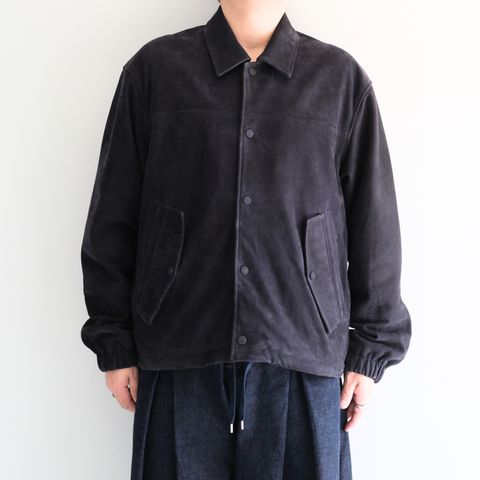 COACH JKT / COW LEATHER / コーチジャケット（NAVY）