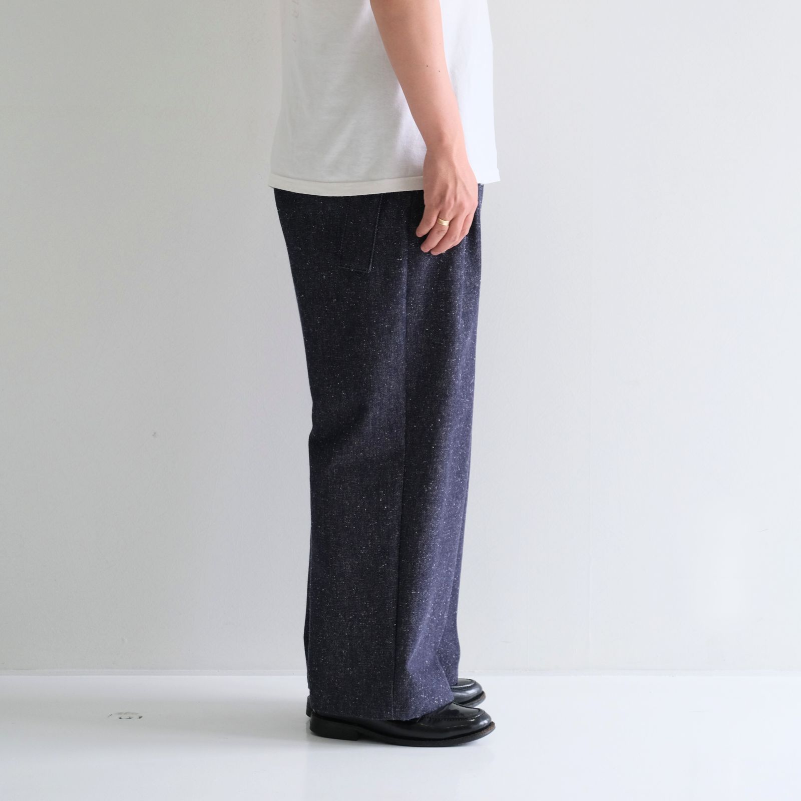 Silk Denim Wide Pants / デニム / シルク / コットン / NAVY