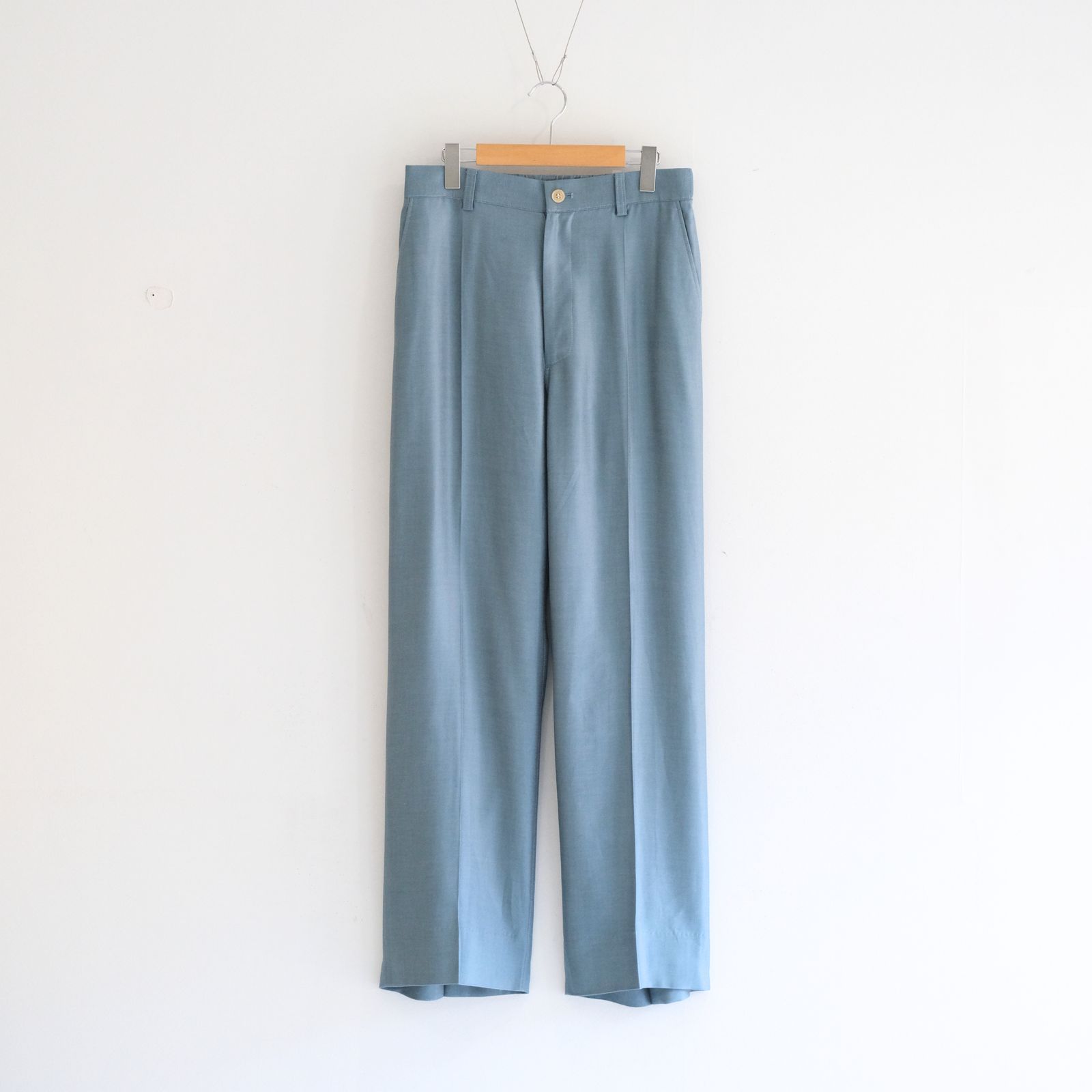 【残り1点】WIDE EASY FLARE TROUSERS  - Heavy Cupra -（Blue）