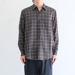 SUPER LIGHT FADED CHECK SHIRT（BLACK / GREY）