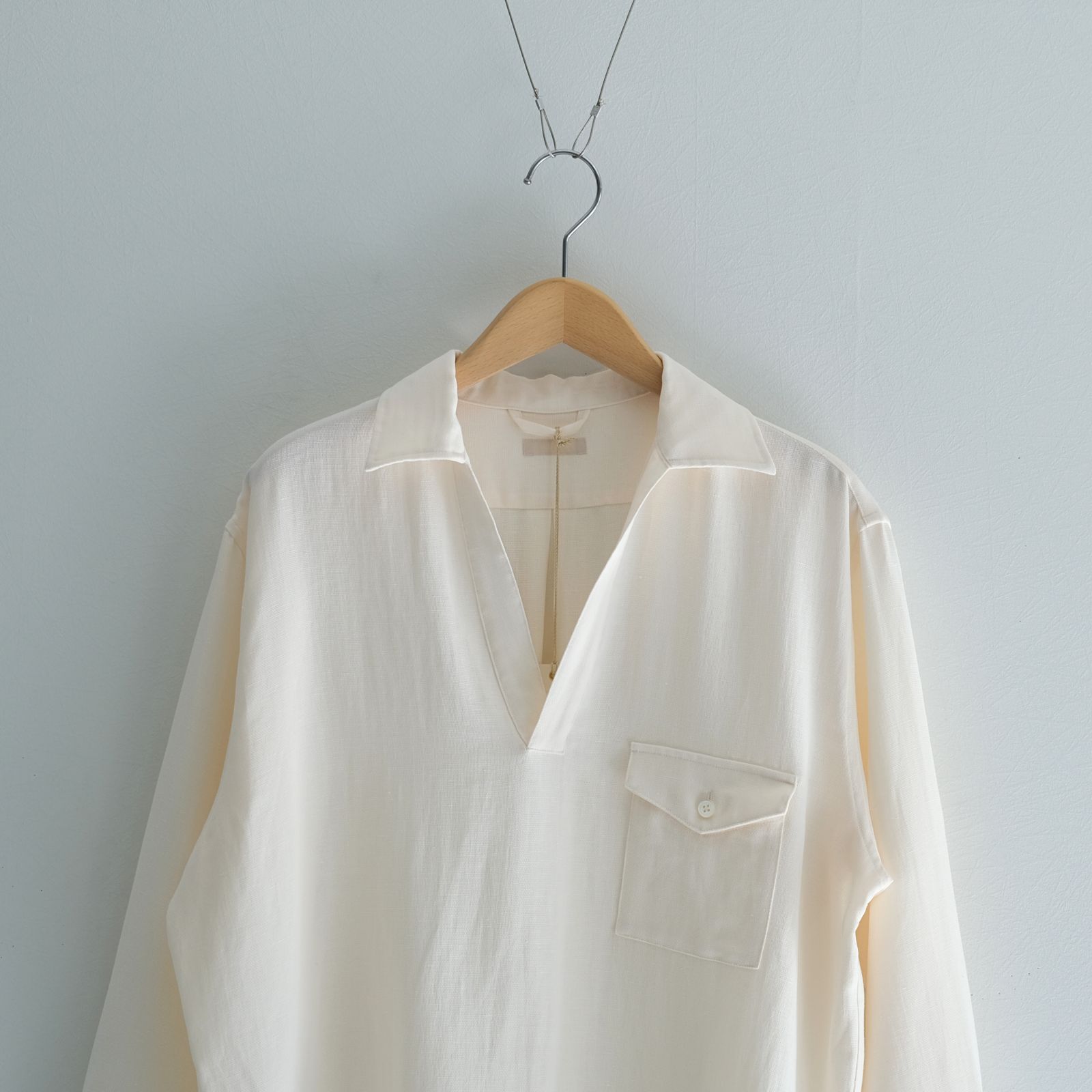 TA/L MESH SKIPPER SHIRT / シャツ / スキッパー / ECRU