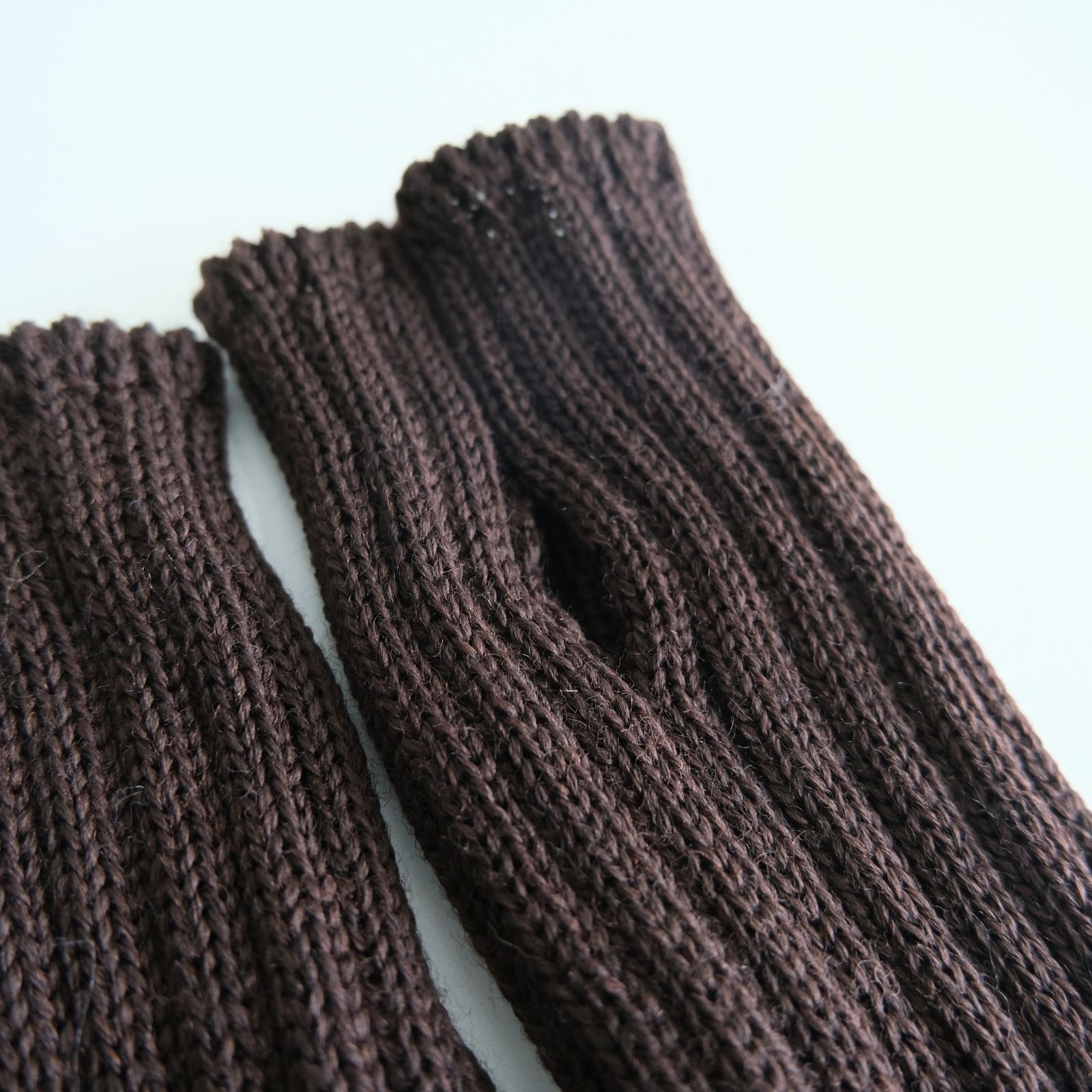 GLOVES FINGERLESS / 手袋 / フィンガーレス / PUREWOOL / DUNKELBRAUN / ブラウン