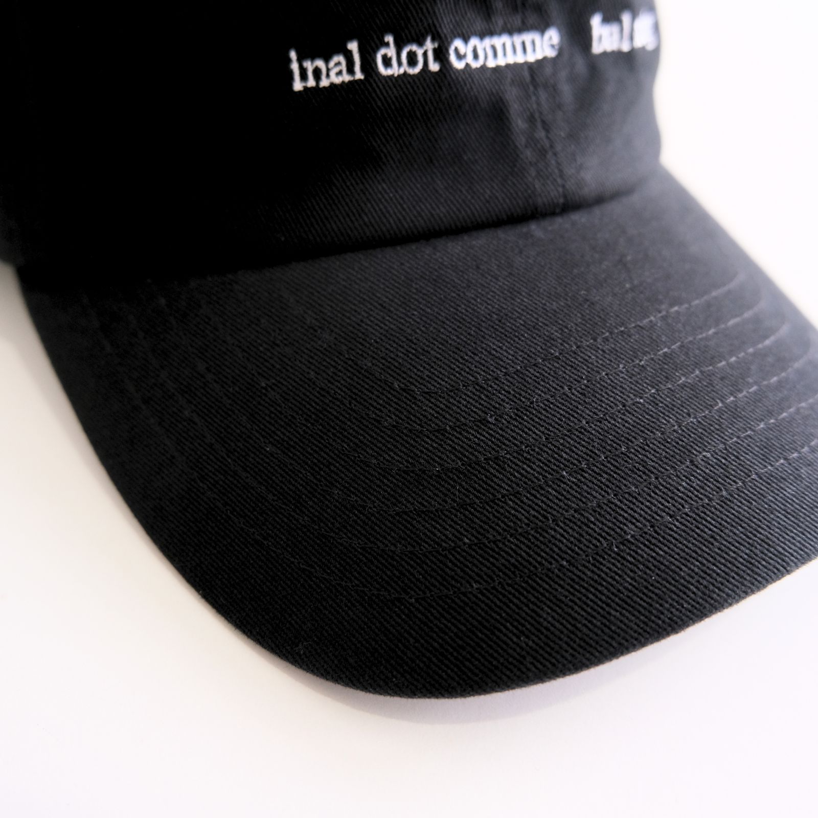 COTTON 6-PANEL HAT（BLACK）