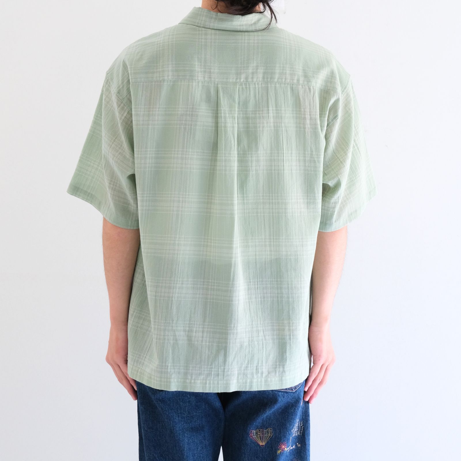 "MERCED" Sheer Through Shirt （MINT）