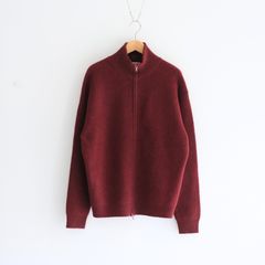 YAK / WOOL RIB DRIVERS KNIT（DARK RED）