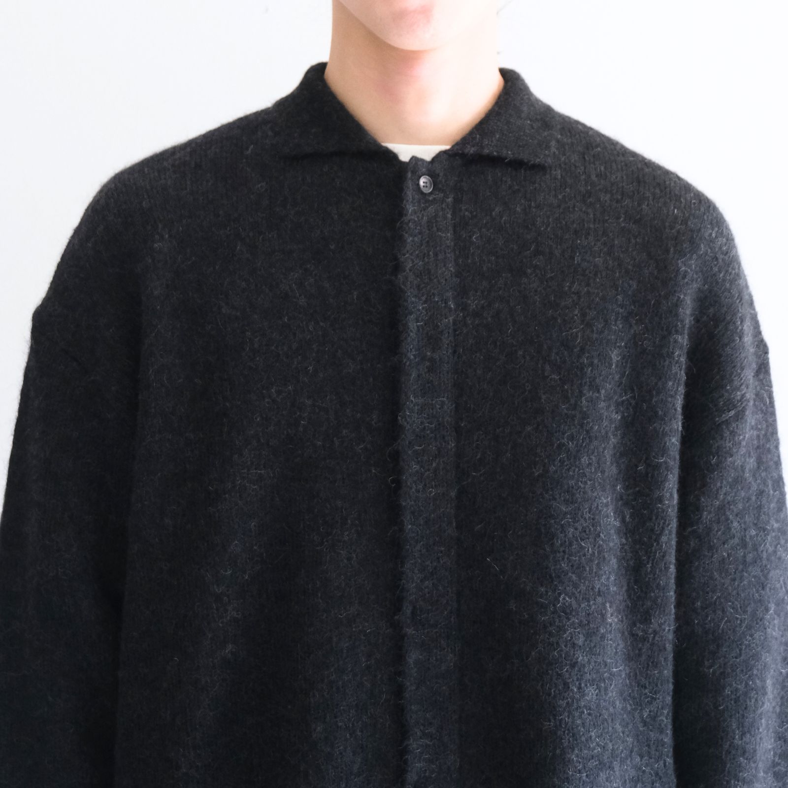 【残り1点】Kid Mohair Knit Shirts（Black）