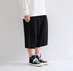 Wide Baggy Twill Short Pants / パンツ / ショーツ / バギー / Black