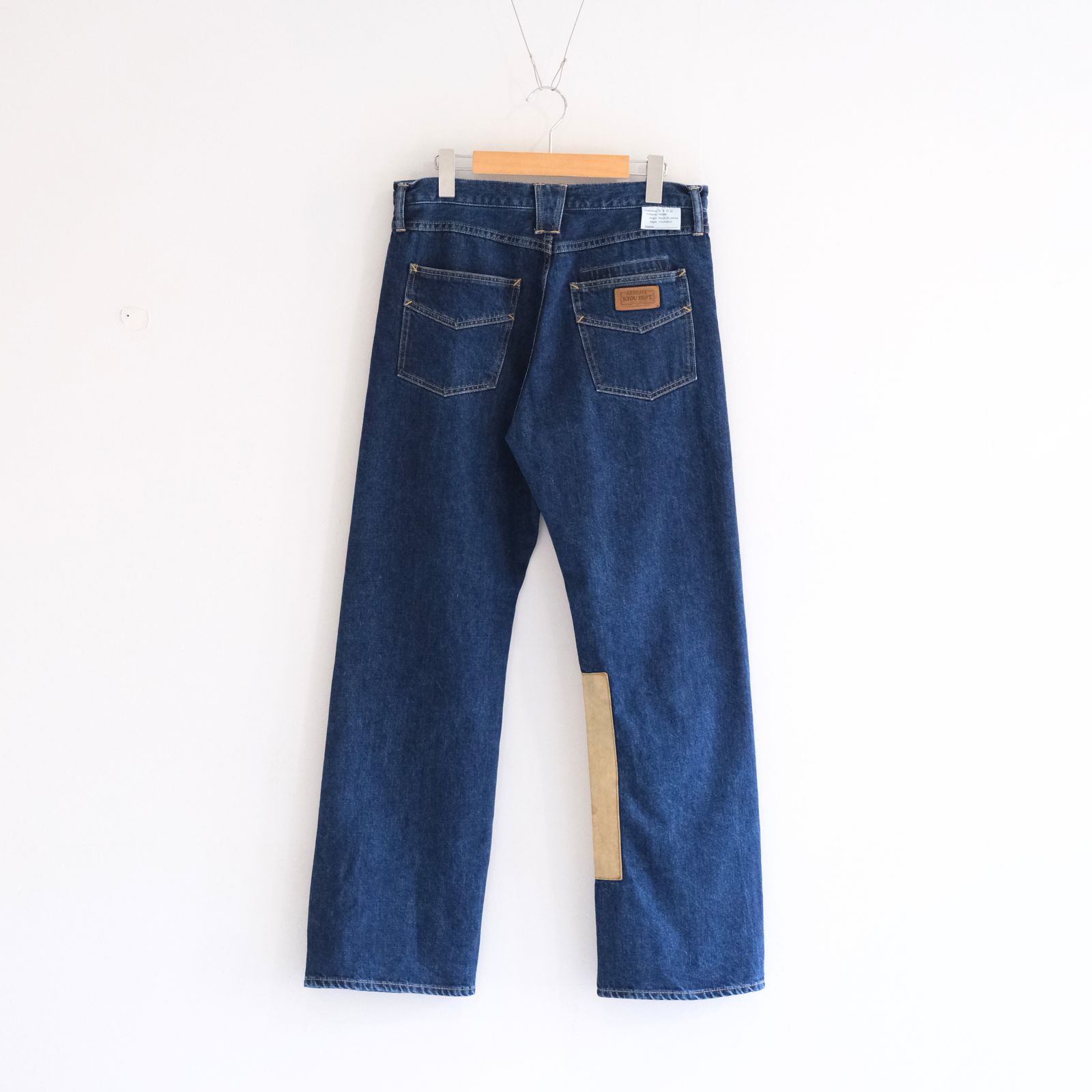 "JUDE II" LEATHER New Standard Straight by 12oz Denim（BLUE）