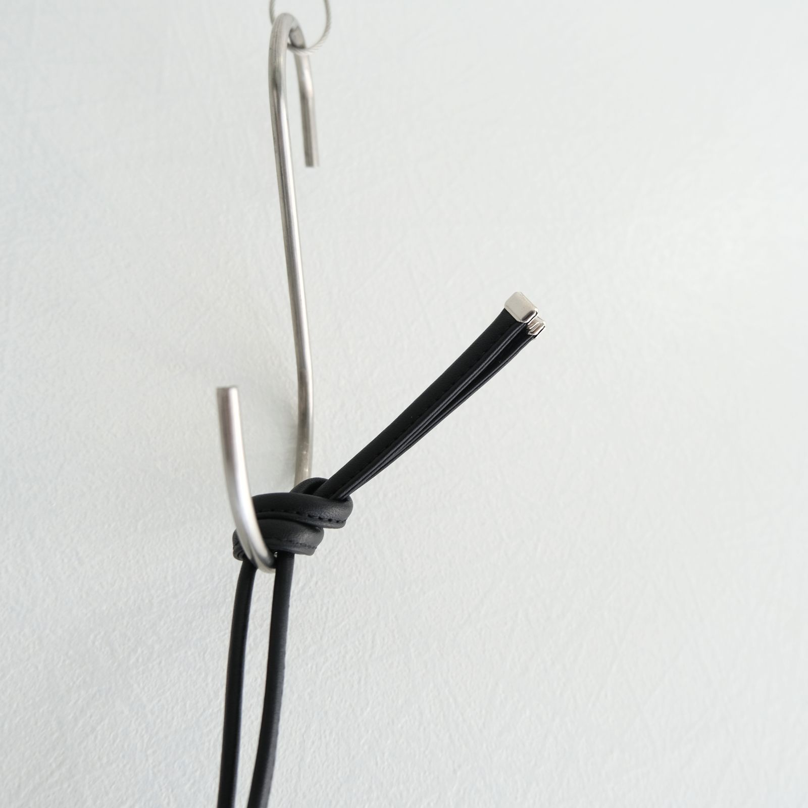 【残り1点】Leather Cord Crochet / レザー コード クロシェット（Black）