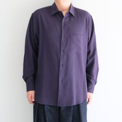 RAYON LINEN CHECK SHIRT / レーヨンリネンチェックシャツ（BLUE / BROWN）