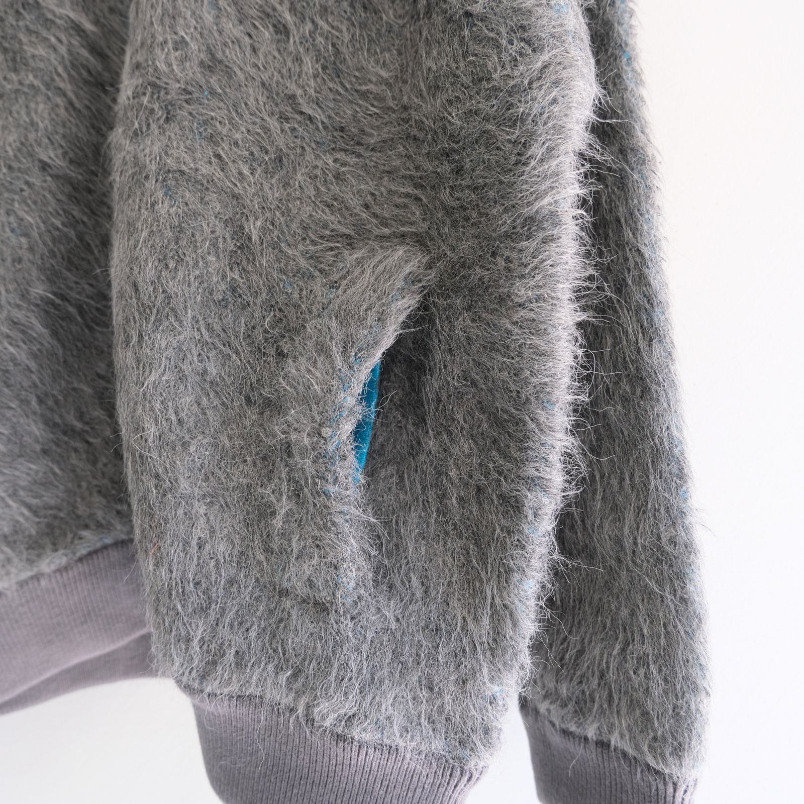 Suri Alpaca Bomber Jacket / ジャケット / ボンバージャケット / アルパカ / スリアルパカ / Grey / Turquoise