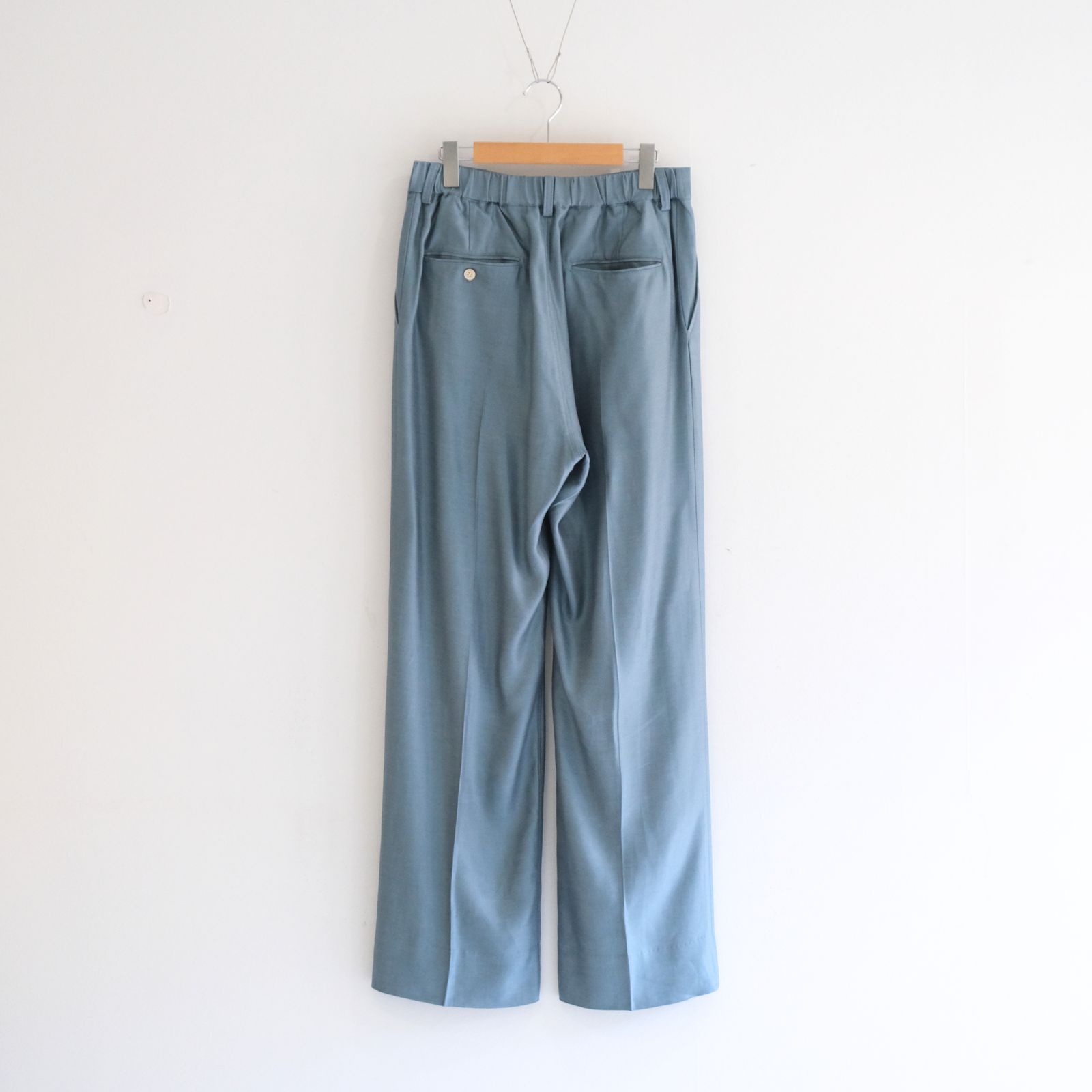 【残り1点】WIDE EASY FLARE TROUSERS  - Heavy Cupra -（Blue）