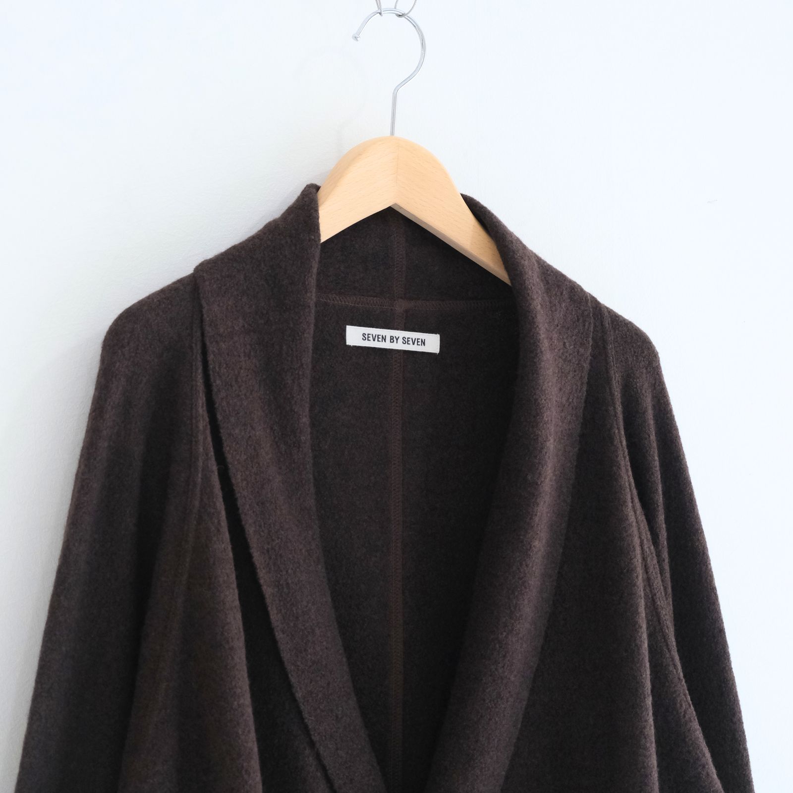 【残り1点】CARDIGAN JACKET  ‐Hard Twist Crepe Knit‐（Brown）