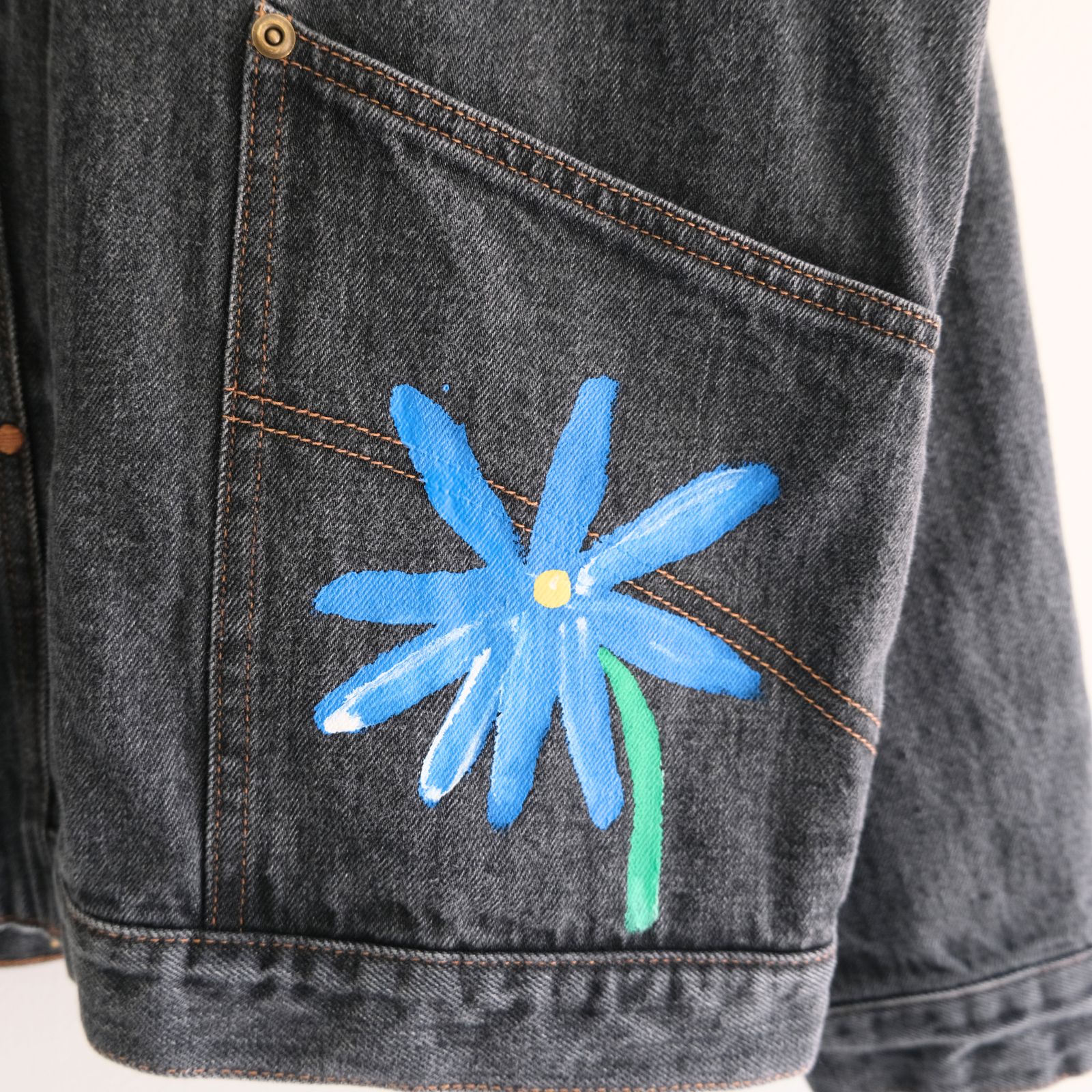 "ROEBUCK" Type-50s Hand Painted Jacket feat. MIO YAMAMOTO / 「ROEBUCK」タイプ50s ハンドペイントジャケット feat. ミオ ヤマモト（BLACK）