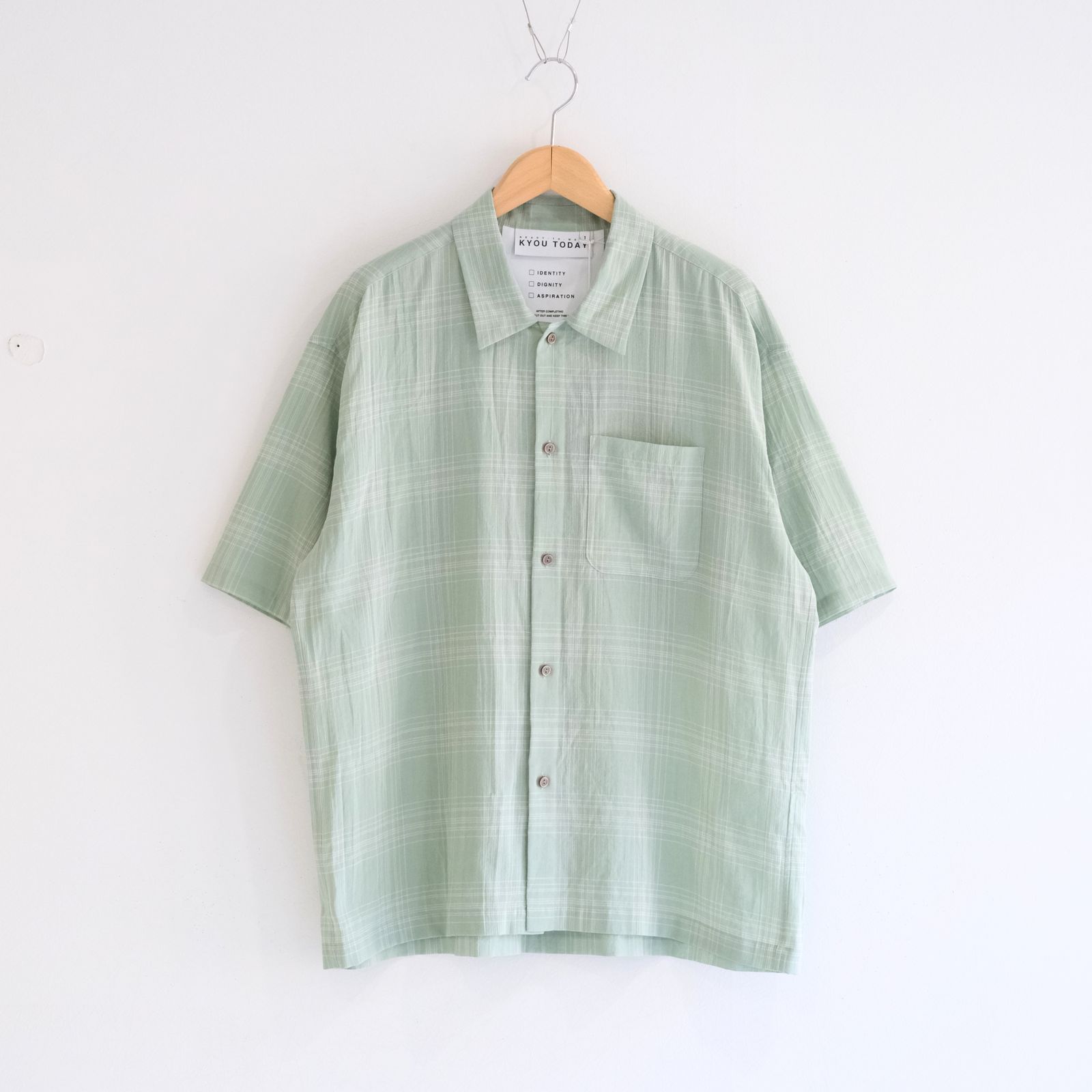 "MERCED" Sheer Through Shirt （MINT）