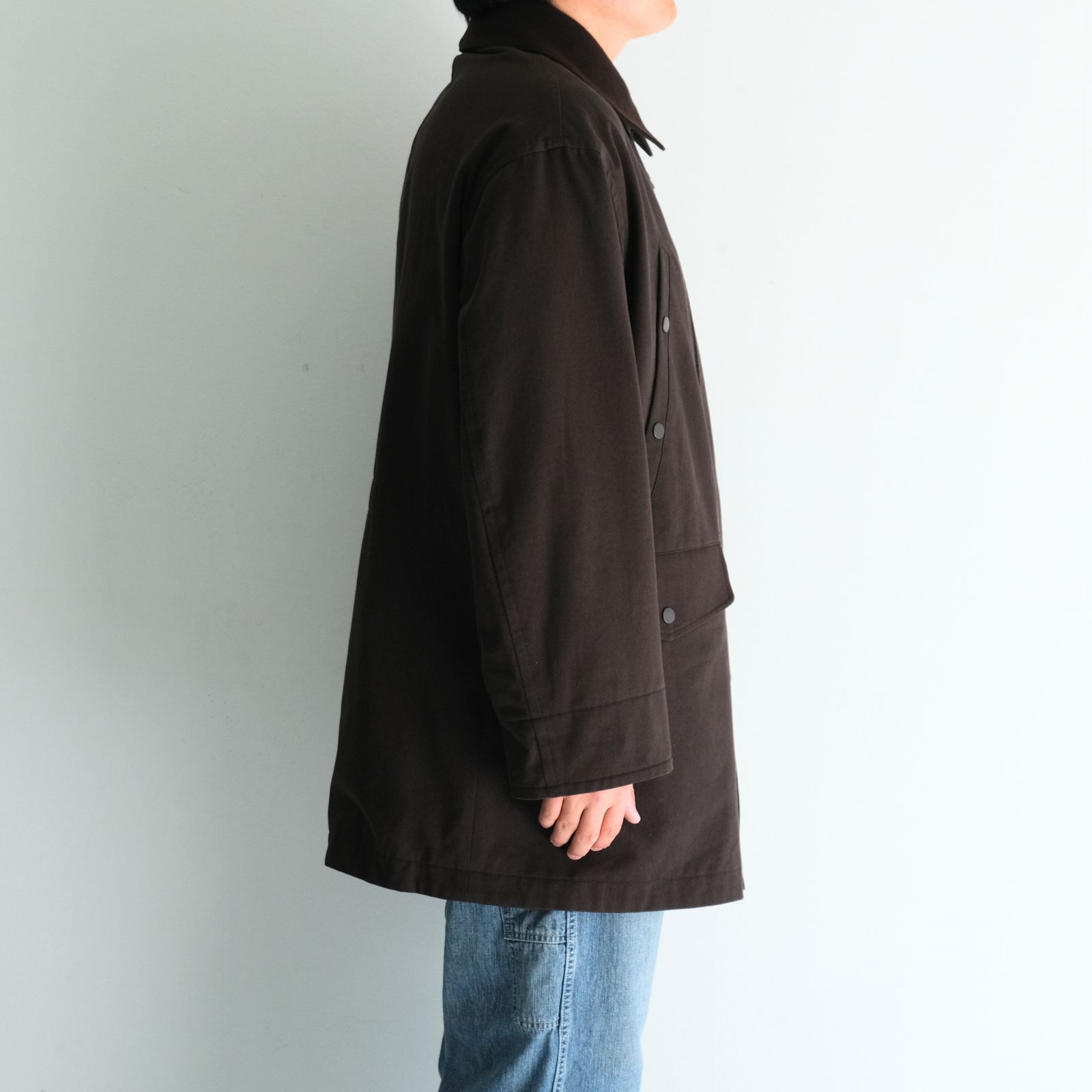 WASHED VINTAGE TWILL MIL-COAT / ジャケット / DARK BROWN