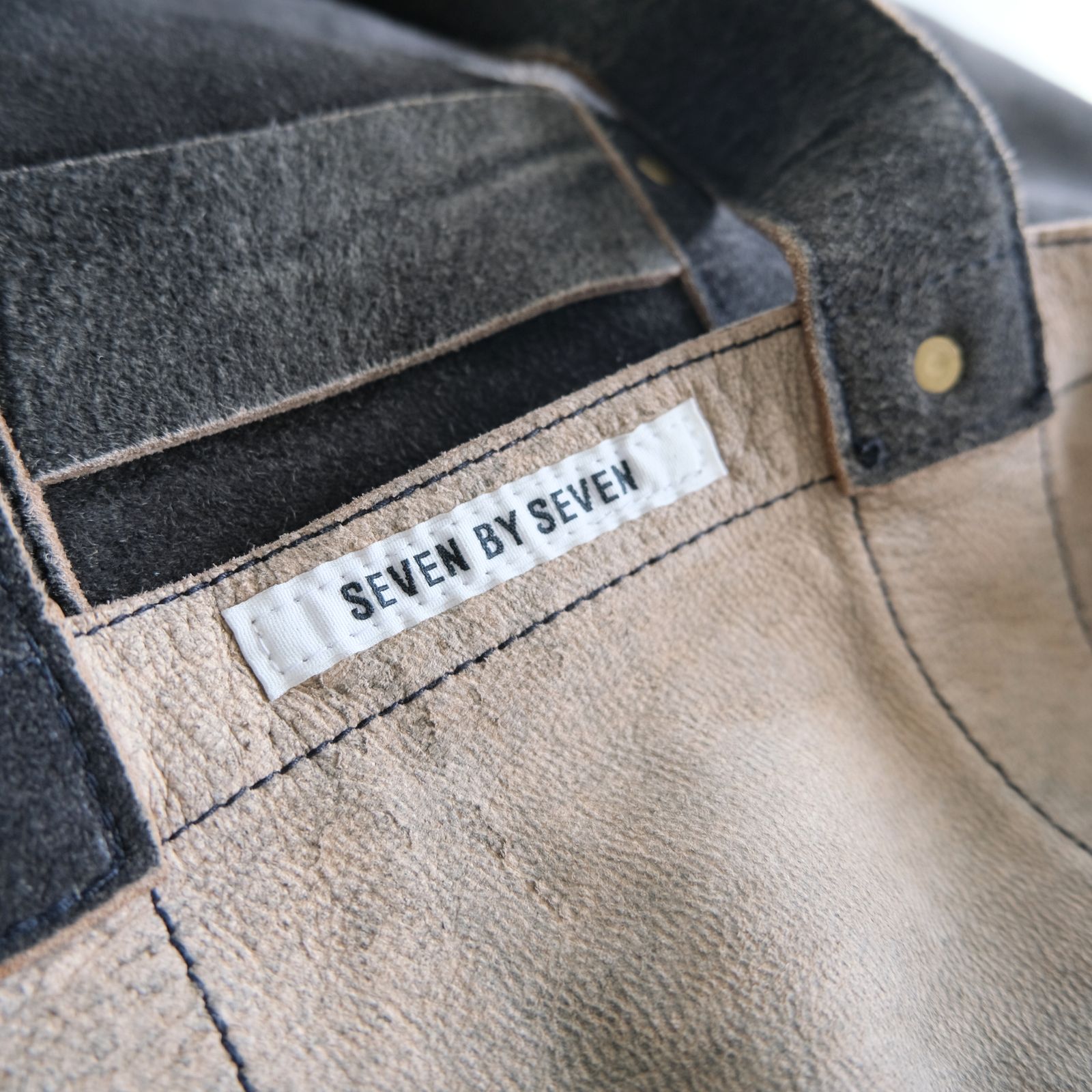 LEATHER TOTE BAG ‐Goat suede Antique finish‐ / バッグ / トートバッグ / レザー / ゴートレザー / アンティーク加工 / Black